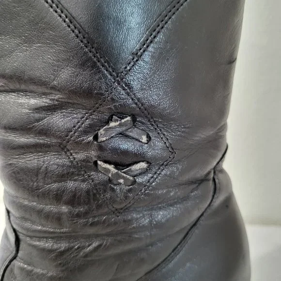 Janita Calf High Heeled Boots 22890, Black SZ 37 - Picture 8 of 15